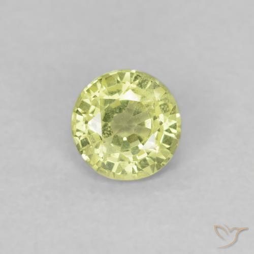 0.33ct Naturel Jaune moyen Saphir, Tour, VVS-VS, Photo A