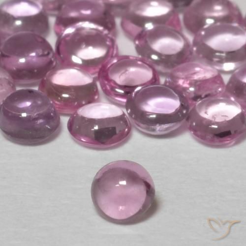 0.11ct Naturel Rose pourpre royal léger Saphir, Tour, Transparent