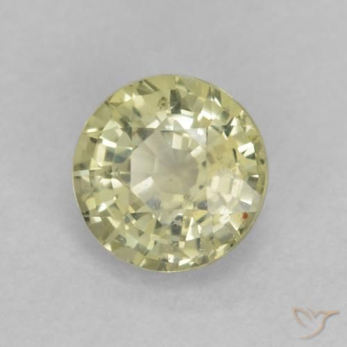 Saphir Jaune clair naturelle Tour, 0.49 ct, VS