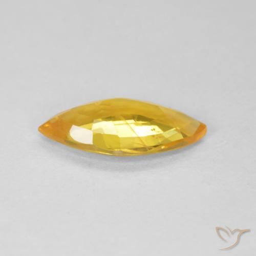 Saphir Orange Doré naturelle Marquise, 1.79 ct, VS-SI