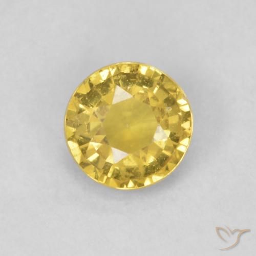 0.45ct Naturel Doré léger Saphir, Tour, SI