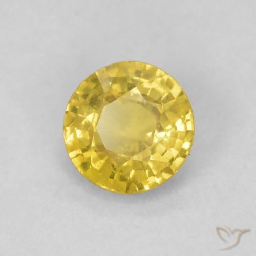 Saphir Doré jaunâtre naturelle Tour, 0.45 ct, SI