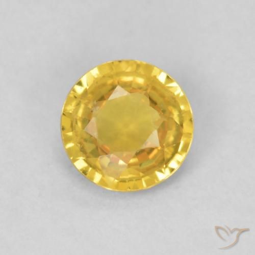0.39ct Naturel Doré moyen Saphir, Tour, VS
