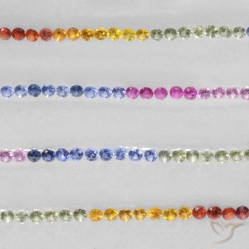 5.57ctw Naturel Multicolore Saphir, Tour, VS
