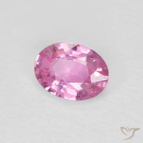 Saphir Rose moyen naturelle ovale, 0.62 ct, VS