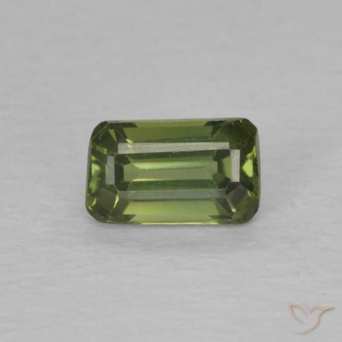 0.48ct Naturel Vert foncé Saphir, Taille émeraude, VVS-VS