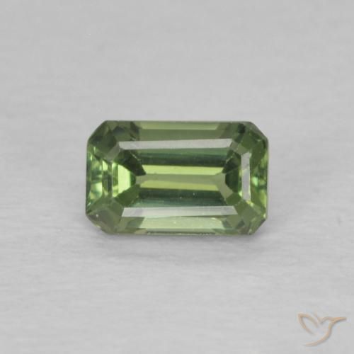 0.50ct Naturel Vert moyen Saphir, Taille émeraude, VVS