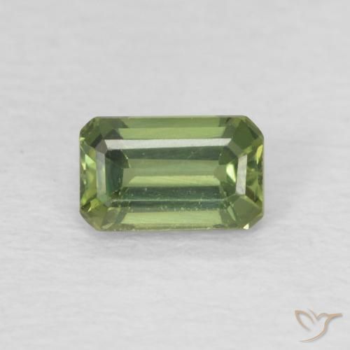 0.48ct Naturel Vert moyen Saphir, Taille émeraude, VVS-VS