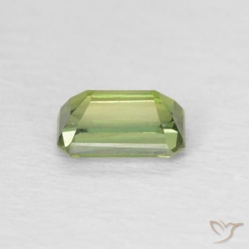 Saphir Vert moyen naturelle Octogone / coupe Émeraude, 0.48 ct, VVS-VS