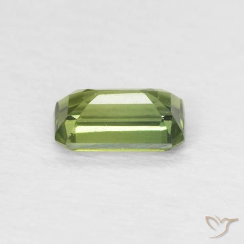 Saphir Vert foncé naturelle Octogone / coupe Émeraude, 0.40 ct, VS
