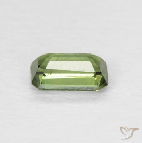 Saphir Medium Dark-Green naturelle Octogone / coupe Émeraude, 0.42 ct, VS