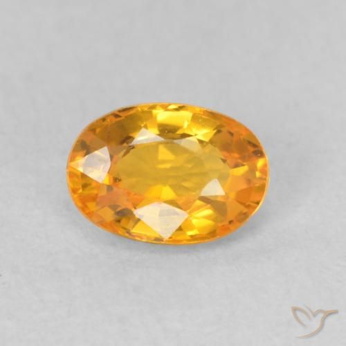 0.67ct Naturel Orange moyen Saphir, ovale, VVS-VS