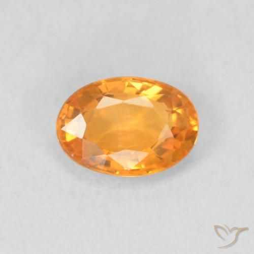 0.57ct Naturel Orange-or Saphir, ovale, VVS-VS