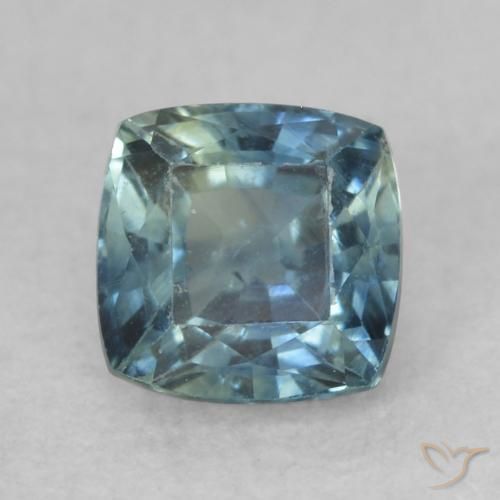 0.68ct Naturel Bleu-vert léger Saphir, Coussin, VS-SI