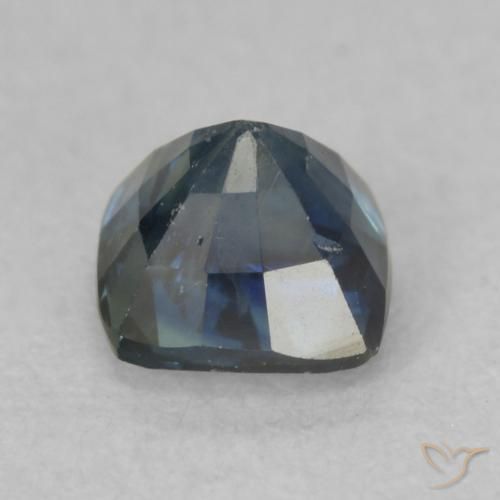 Saphir Sarcelle naturelle Coussin, 0.66 ct, VS-SI