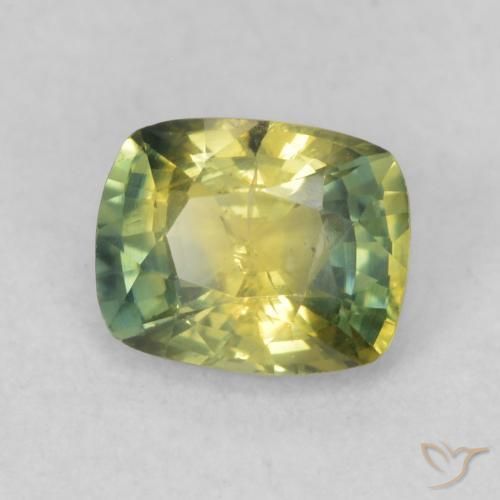 Saphir Multicolore naturelle Coussin, 0.75 ct, VS-SI