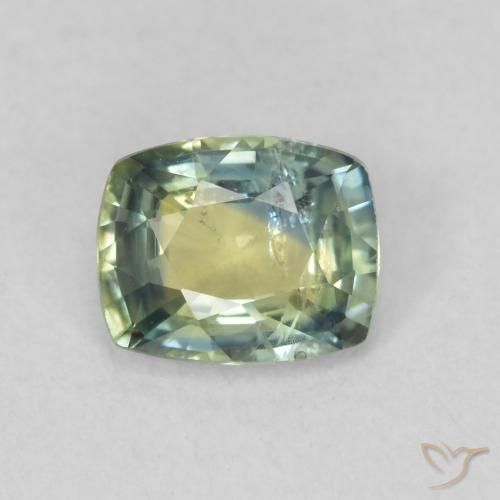 0.88ct Naturel Multicolore Saphir, Coussin, VS-SI