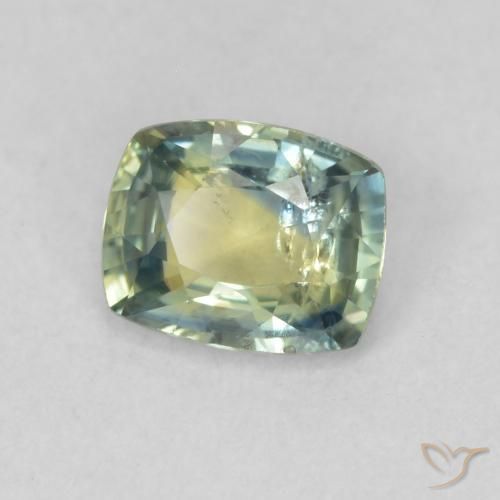 Saphir Multicolore naturelle Coussin, 0.88 ct, VS-SI