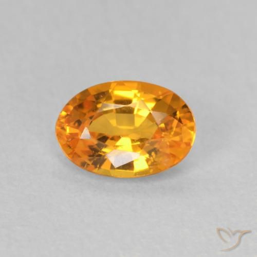 0.59ct Naturel Abricot orange Saphir, ovale, VS
