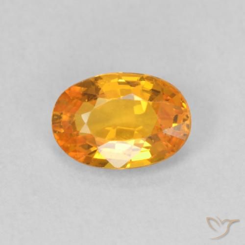 0.62ct Naturel Orange moyen Saphir, ovale, VS