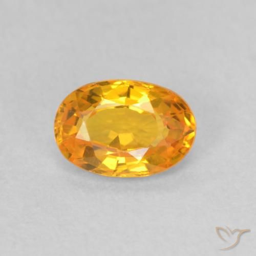 0.63ct Naturel Orange vif Saphir, ovale, VS