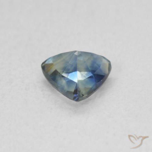 Saphir Sarcelle naturelle Trillion, 0.51 ct, VS
