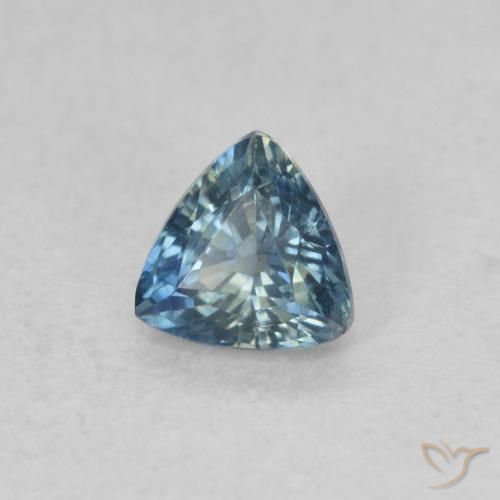 Saphir Sarcelle naturelle Trillion, 0.50 ct, VS