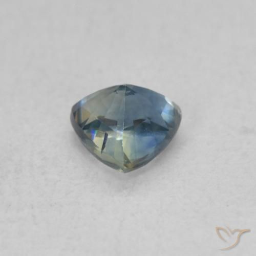 Saphir Sarcelle naturelle Trillion, 0.50 ct, VS