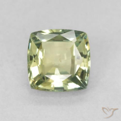 0.79ct Naturel Vert terreux Saphir, Coussin, VVS-VS