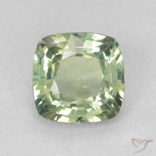 0.89ct Naturel Vert sauge léger Saphir, Coussin, VVS-VS