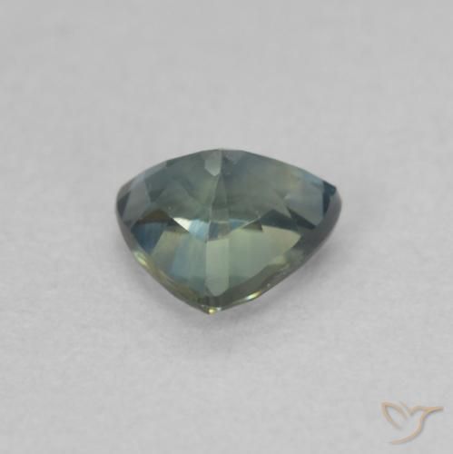 Saphir Sarcelle naturelle Trillion, 0.48 ct, VVS-VS