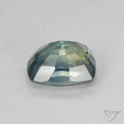 Saphir Sarcelle naturelle Coussin, 0.74 ct, VVS-VS