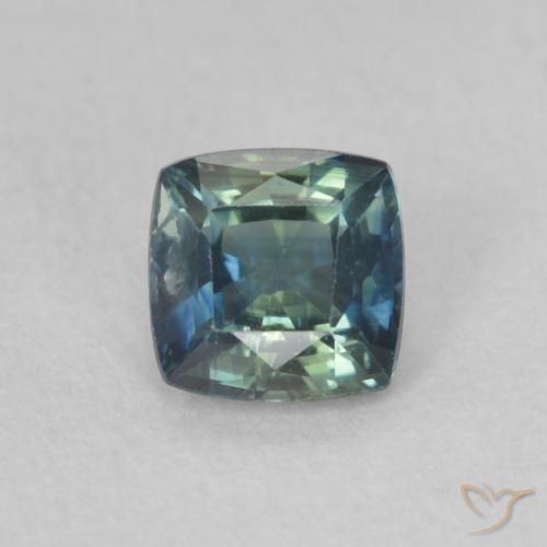 0.53ct Naturel Teal Blue Saphir, Coussin, VVS-VS
