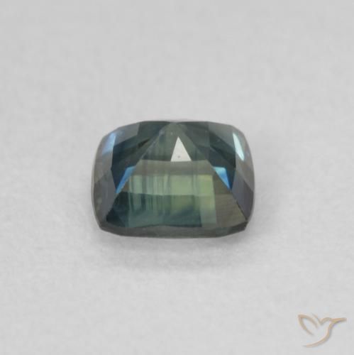 Saphir Teal Blue naturelle Coussin, 0.53 ct, VVS-VS