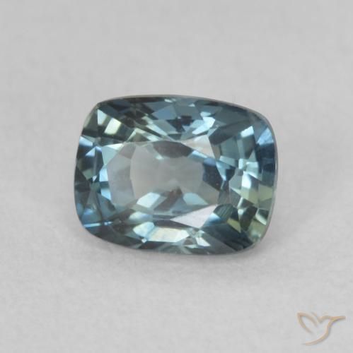 Saphir Sarcelle naturelle Coussin, 0.70 ct, VVS-VS