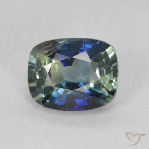 0.60ct Naturel Sarcelle Saphir, Coussin, VS
