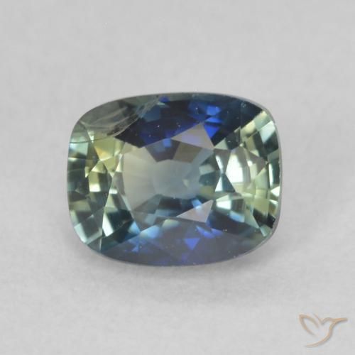 Saphir Sarcelle naturelle Coussin, 0.60 ct, VS