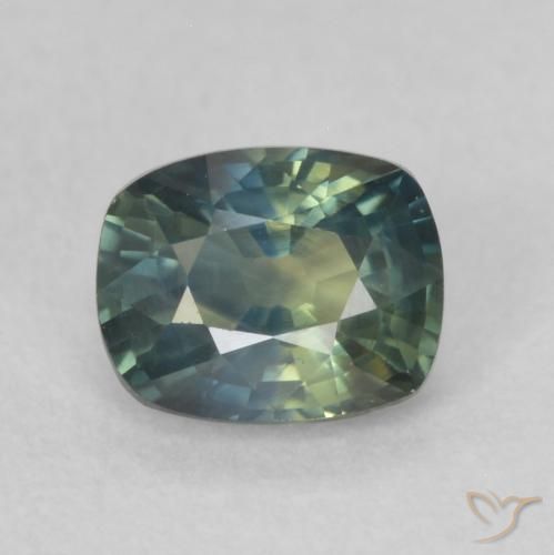 0.66ct Naturel Multicolore Saphir, Coussin, VS