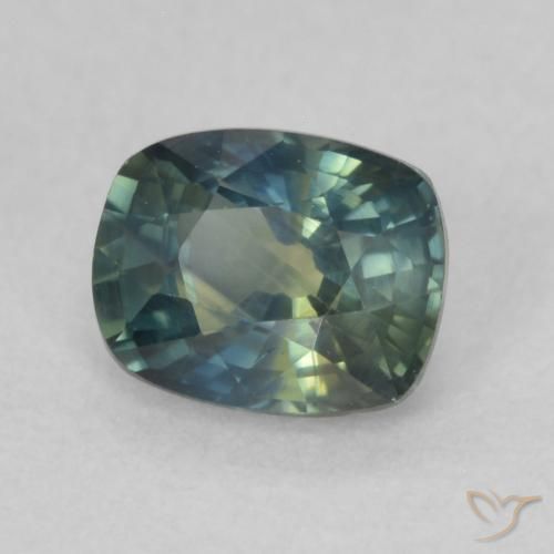 Saphir Multicolore naturelle Coussin, 0.66 ct, VS