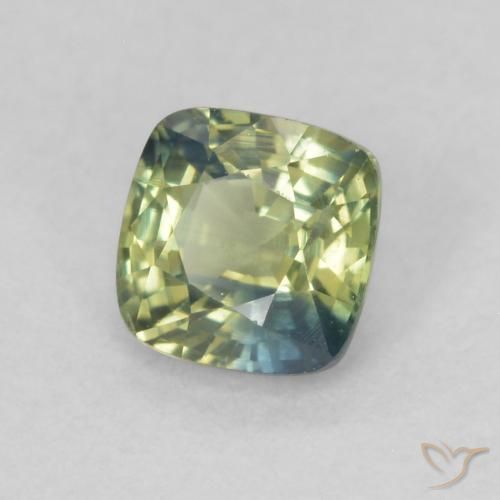 Saphir Multicolore naturelle Coussin, 0.55 ct, VS