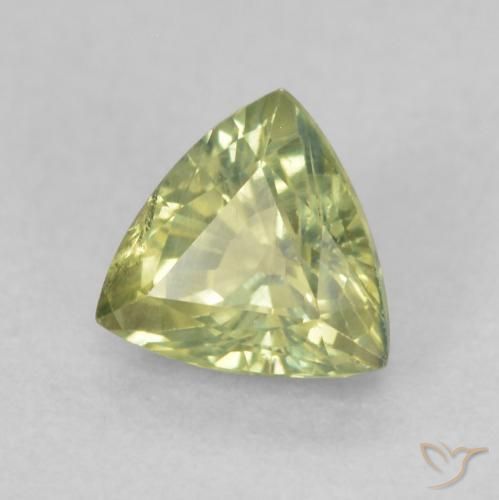 Saphir Jaune moyen naturelle Trillion, 0.65 ct, VS