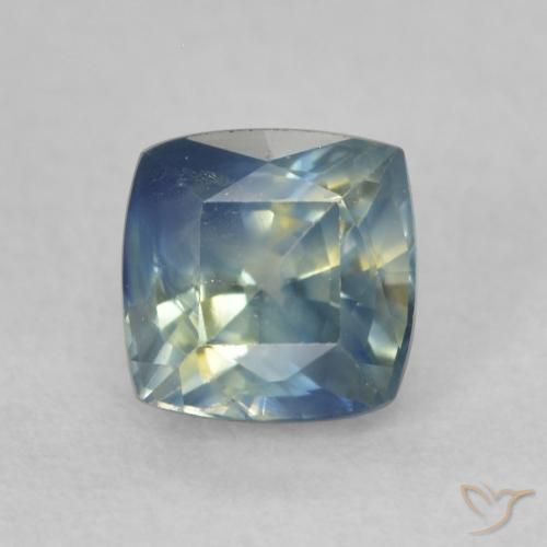 0.74ct Naturel Multicolore Saphir, Coussin, VS