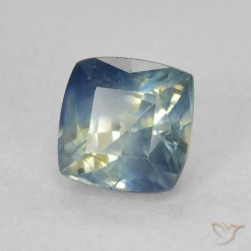 Saphir Multicolore naturelle Coussin, 0.74 ct, VS