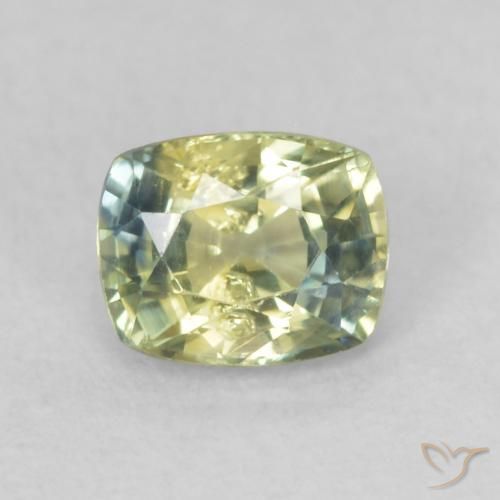 0.55ct Naturel Multicolore Saphir, Coussin, VS