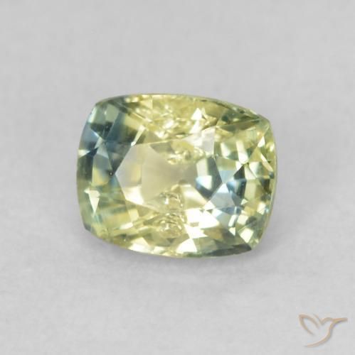 Saphir Multicolore naturelle Coussin, 0.55 ct, VS