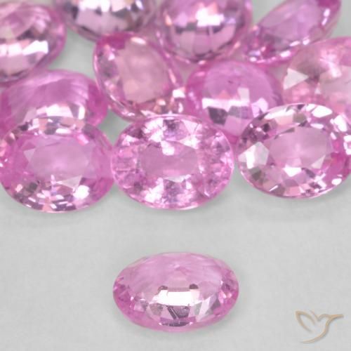 Saphir Rose pourpre royal naturelle ovale, 0.32 ct, VS