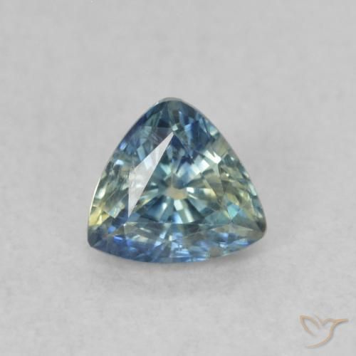 0.40ct Naturel Sarcelle Saphir, Trillion, VS, Photo A