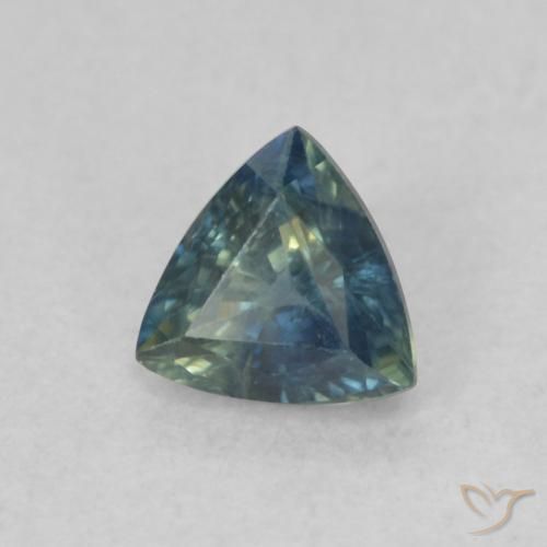 Saphir Sarcelle naturelle Trillion, 0.47 ct, VS