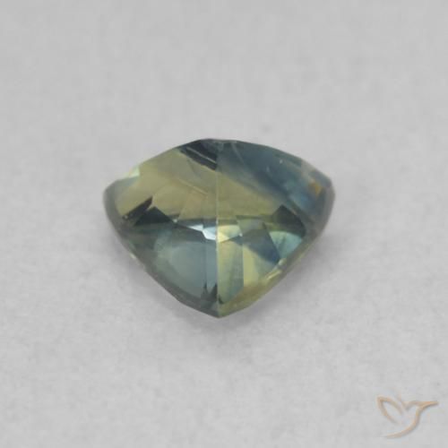 Saphir Sarcelle naturelle Trillion, 0.47 ct, VS