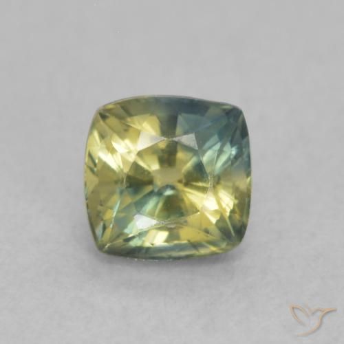 0.64ct Naturel Multicolore Saphir, Coussin, VS